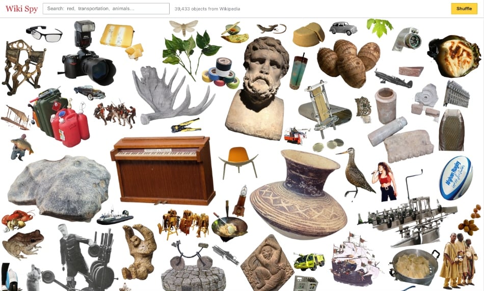 Wiki Spy : explorez une immense mosaïque interactive composée de plus de 39 000 objets issus de Wikipédia
