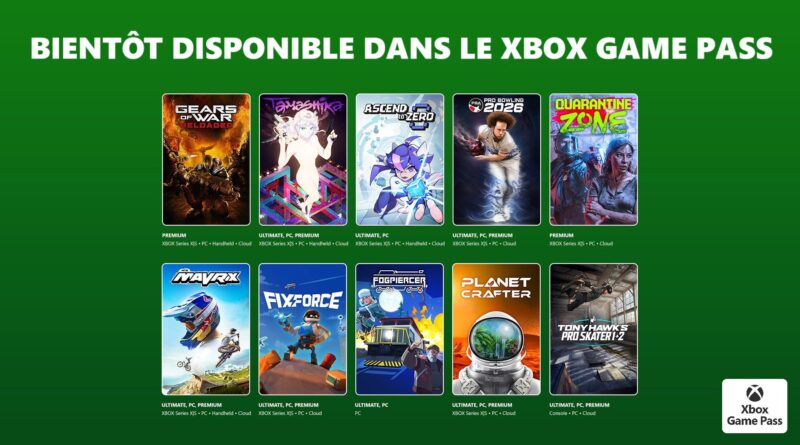 XBOX Game Pass : Tony Hawk’s Pro Skater 1+ 2, The Planet Crafter, Palworld 1.0 et bien plus