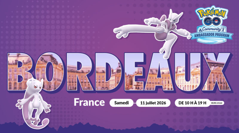 Festival Pokémon GO 2026 à Bordeaux